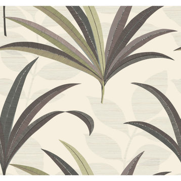 Beige El Morocco Palm Wallpaper
