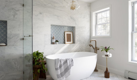 Bathroom of the Week: Spa Feel With Marble and an Airy Layout