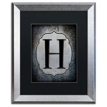 LightBoxJournal 'Letter H' Art, Silver Frame, Black Mat, 20x16