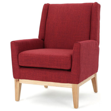 GDF Studio Maeve Red Fabric Accent Chair