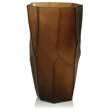 Vita Amber Glass Vase, 17"