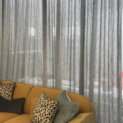 Sheer Curtains - Sardinia in Denim - Curtains