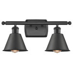 Innovations Lighting - Smithfield 2-Light Dimmable LED Bath Fixture, Matte Black - A truly dynamic fixture, the Ballston fits seamlessly amidst most decor styles. Its sleek design and vast offering of finishes and shade options makes the Ballston an easy choice for all homes.