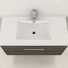 Driftwood 30'' Modern Wall Hung Vanity 1 Drawer With Top by Cutler
