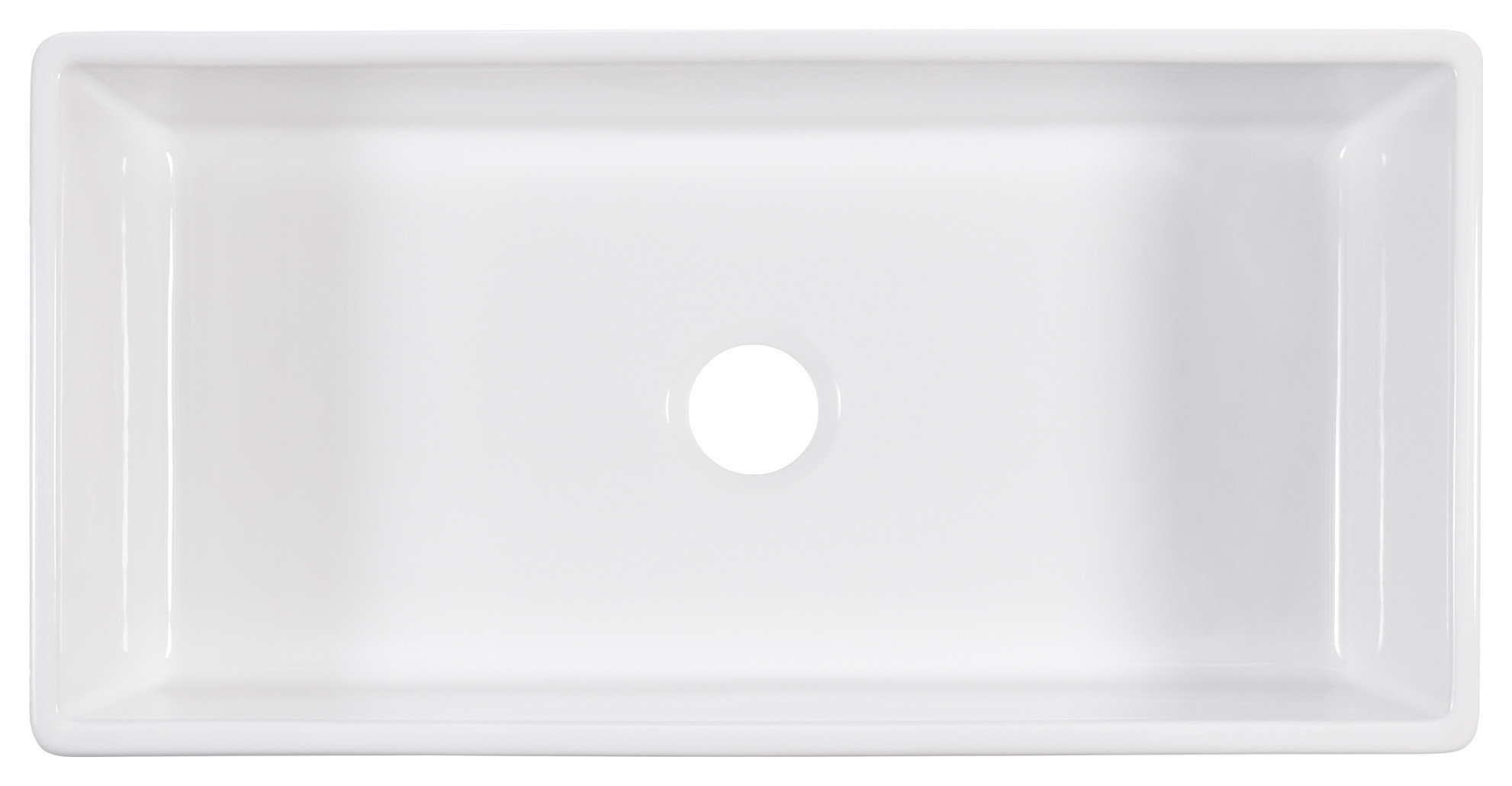 Austen Crisp White Fireclay 36" Single Bowl Farmhouse Undermount Kitchen Sink