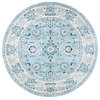 Safavieh Isabella Collection ISA940 Rug, Light Blue/Cream, 6'7" Round