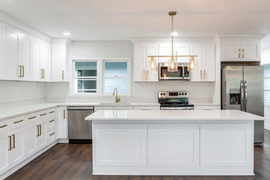Example of a transitional kitchen design in Other