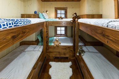 Inspiration for a rustic gender-neutral medium tone wood floor kids' room remodel in Charlotte