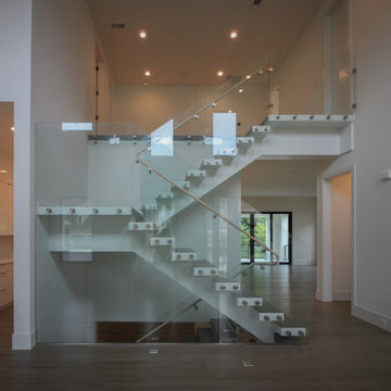 Project #80 | Mono-Beam Staircase with Glass Panels