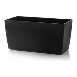 Plastic Coimbra Planter Plastic - Black - Outdoor Plant Pots & Planters