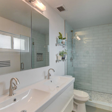 White and Green Themed Bathroom at Royalhill