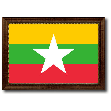 Myanmar Country Flag Canvas Print, 15"x21"