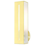 Livex Lighting - Livex Lighting 45953-12 Soma, 1 Light ADA Wall Sconce, Antique Brass - Inspired by the modern skyscraper design, the archSoma 1 Light ADA Wal Satin Brass Hand WelUL: Suitable for damp locations Energy Star Qualified: n/a ADA Certified: YES  *Number of Lights: 1-*Wattage:60w Medium Base bulb(s) *Bulb Included:No *Bulb Type:Medium Base *Finish Type:Satin Brass