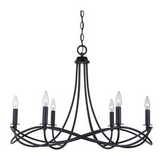 Capital Lighting 431661 Sonnet 6 Light 30"W Taper Candle - Matte Black