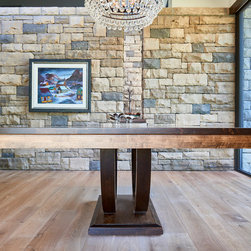 Metro Table with Parson Chairs & Live Edge Sideboard - Kitchen And Dining Furniture