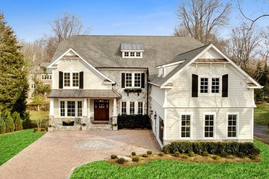 Example of a transitional exterior home design in DC Metro