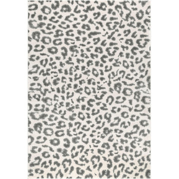 Nuloom Leopard Print Contemporary Area Rug, Grey 2'6"x10'