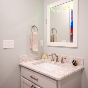 Finished Basement with Seated Bar and Bathroom in South Lyon, MI