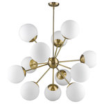Trend - Trend Solea 12-LT Chandelier TP20006ATB - Antique Brass - Bring mid-century modern style to your space with Solea. Solea features large, opal glass globes and an antique brass finish. A modern yet timeless design that will never go out of style.