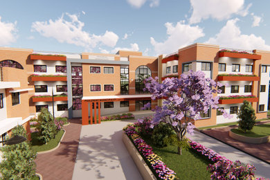 Example of an exterior home design in Other