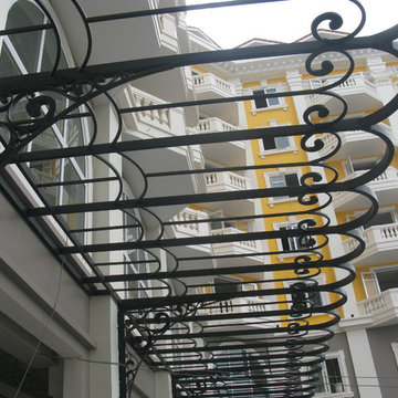 WROUGHT IRON CANOPY FOR HOTEL IN HOI AN CITY, VIETNAM
