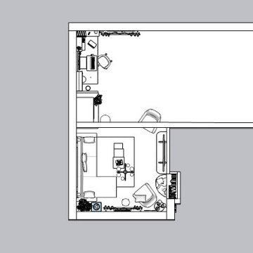 Projet Bureau et Séjour cocon chic