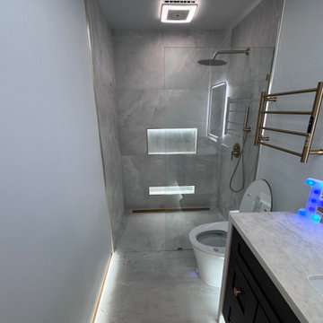 Guest Contemporary Modern Bathroom Remodeling in Cypress