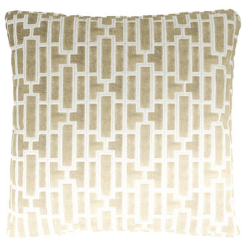 Neutral-Hued Geometric Throw Pillows (2) | Zuiver Scape, Medium