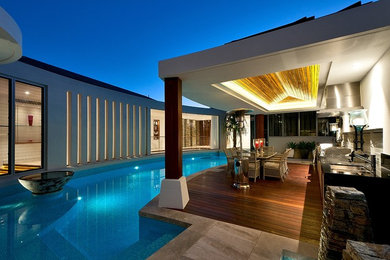 This is an example of a tropical pool in Brisbane.