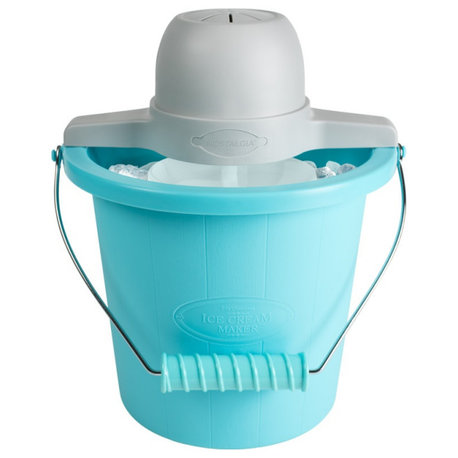 Nostalgia ICMP4BL Electric Ice Cream Maker, Blue, 4 Quart