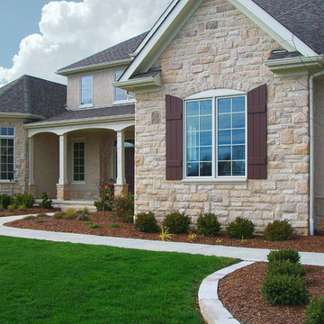 Exterior Accents Using Limestone Manufactured Stone