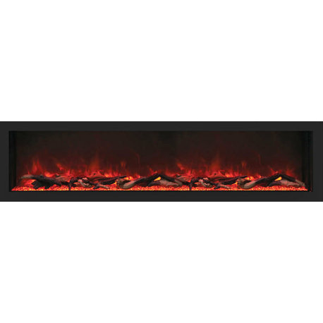 65" Deep Indoor or Outdoor Electric Built-in only with black steel surround