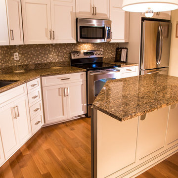 Transitional White Kitchen in Italian Laminate