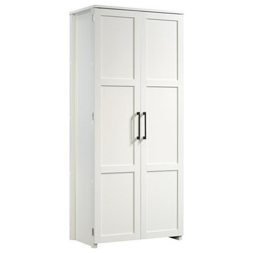 Catania Modern / Traditional Engineered Wood Pantry in White Finish