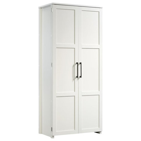 Catania Modern / Traditional Engineered Wood Pantry in White Finish
