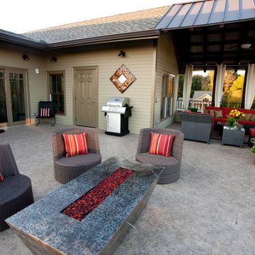Low maintenance outdoor living space