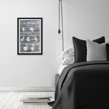 "Hidden Gold Squares" Framed Painting Print