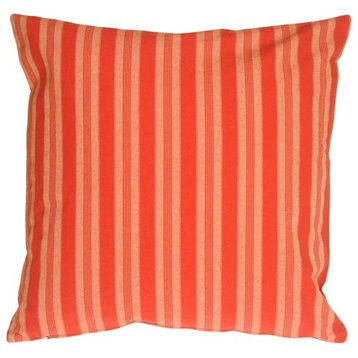 Pillow Decor - Tuscan Stripes in Red Throw Pillow