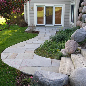 Natural Stone Landscaping including Flagstone and Bluestone Patios