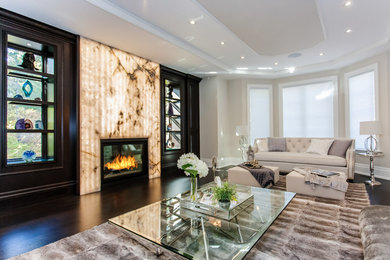 Living room - contemporary living room idea in Toronto