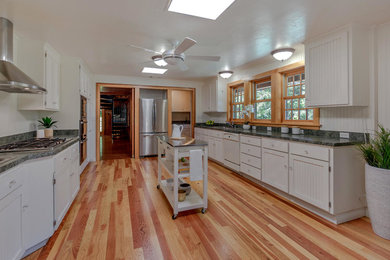 Example of a mountain style kitchen design in Denver