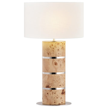 Cahill 28'' High 1-Light Table Lamp Natural Burl Includes LED Bulb