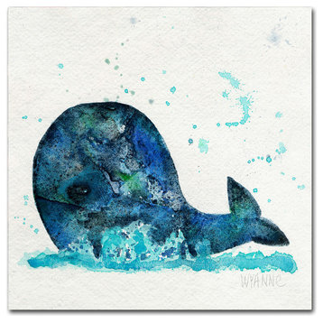 Wyanne 'Little Whale' Canvas Art, 14"x14"