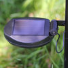 Black Diamond Solar Powered LED Outdoor Patio Metal Lantern, Garden Stake