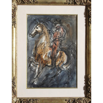 Charles Burdick, Horseman, Ink and Painting