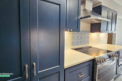 Bluetiful Transformation: Galley Kitchen Gets a Stylish Upgrade