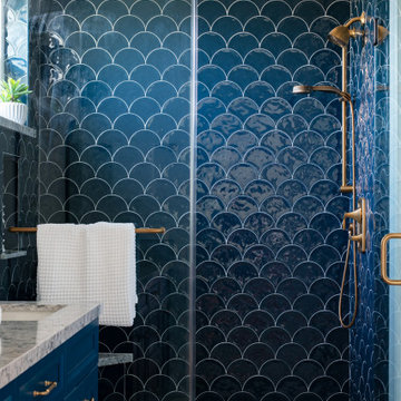 Laguna Niguel Master Bathroom Remodel with Stunning Fish Scale Design