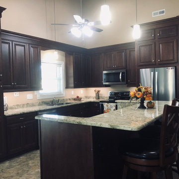 Typhoon Bordeaux Granite with Wellborn Cabinets