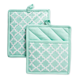 DII Blue Terry Potholder (Set of 3)