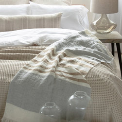 Belgian Linen Ash Throw - Throws